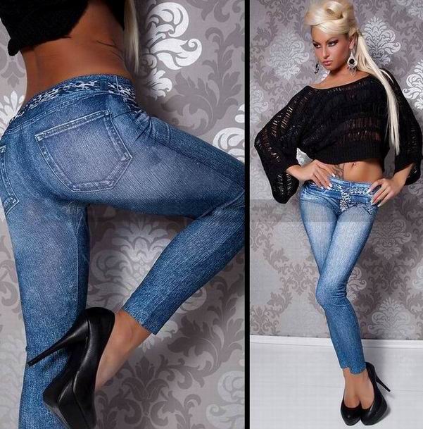 Сексуальные джинсы Look Леггинсы с леопардовым принтом